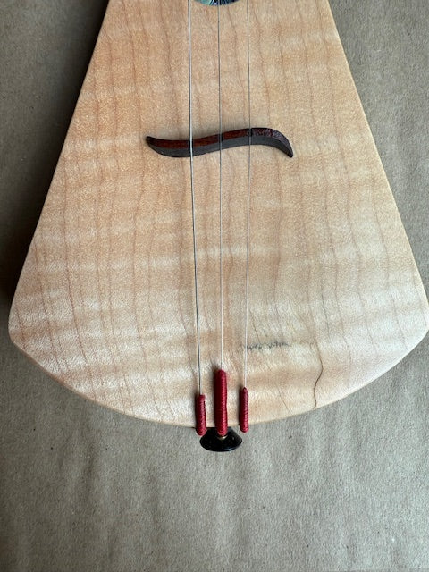 Curly Maple D Grand, blemish on top